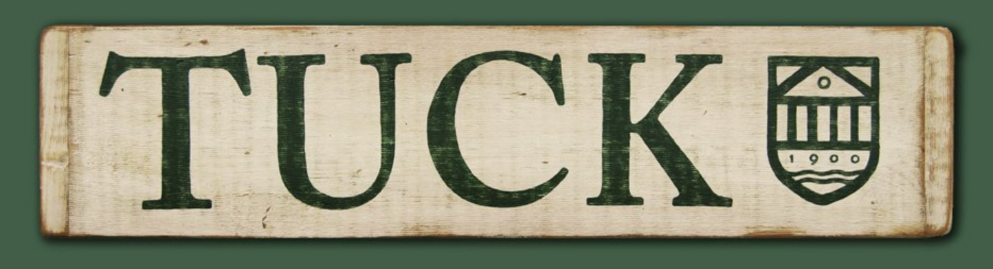 Customizable Tuck + Shield Wooden Sign