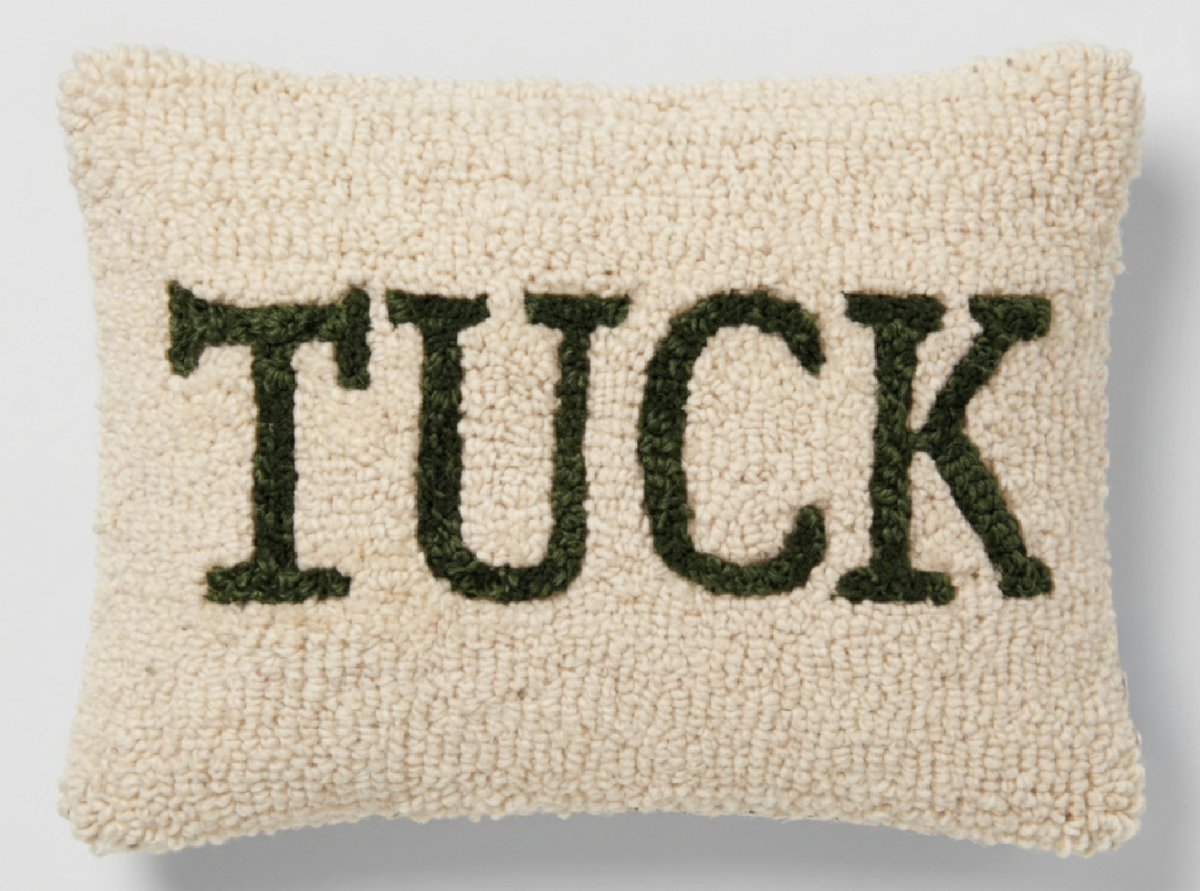 Tuck Hand-Hooked Wool Throw Pillow