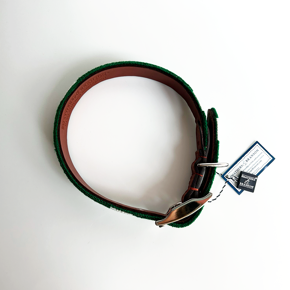 Smathers and Branson Needlepoint Dog Collar