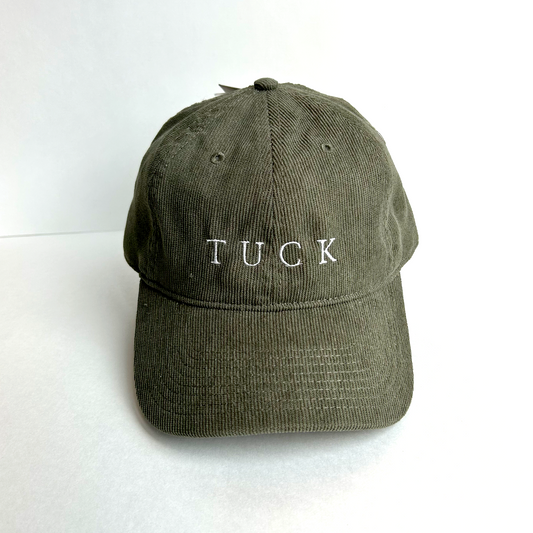 Corduroy Tuck Hat (Olive Green)