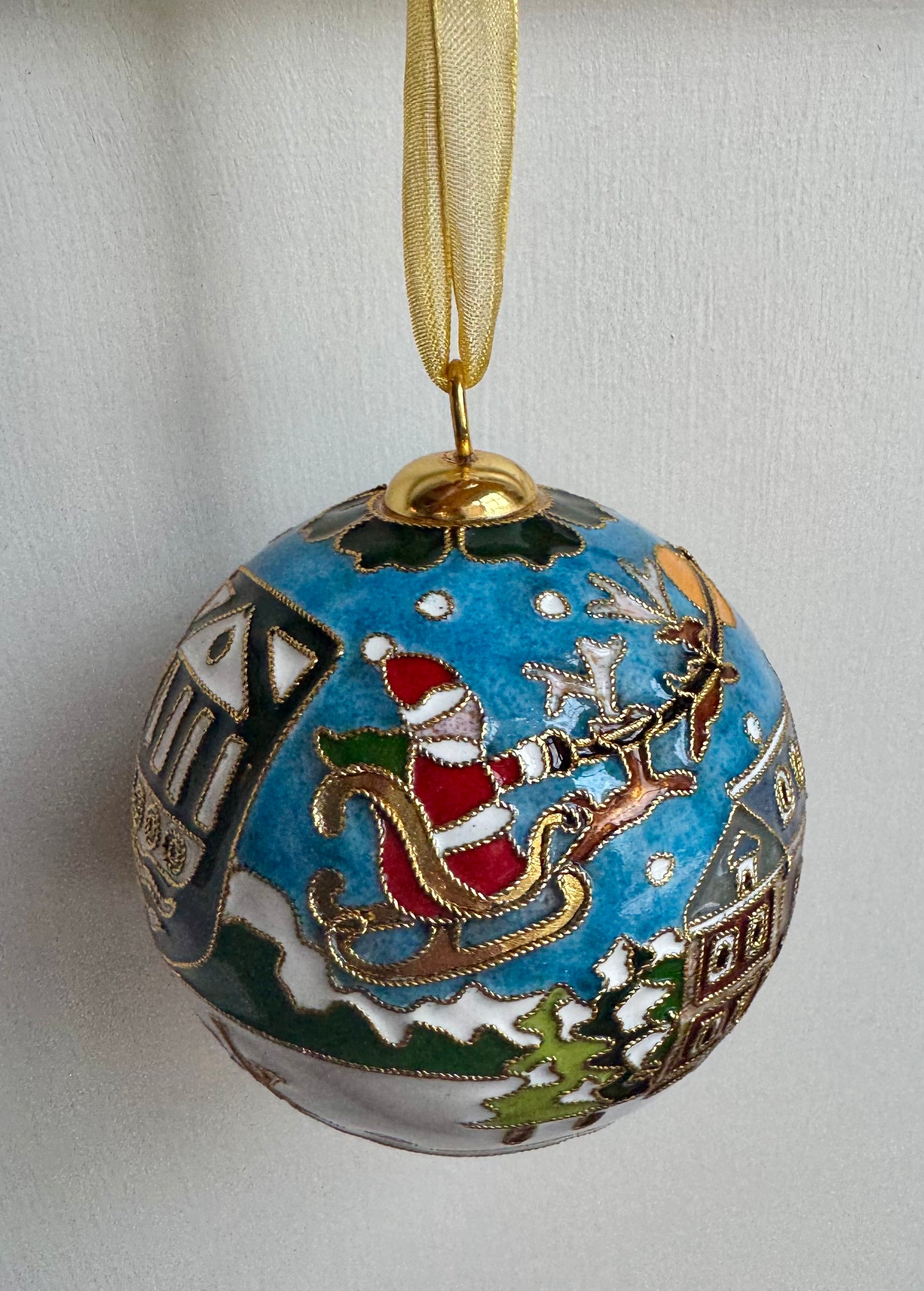 Hand Painted Glass Ball Ornament