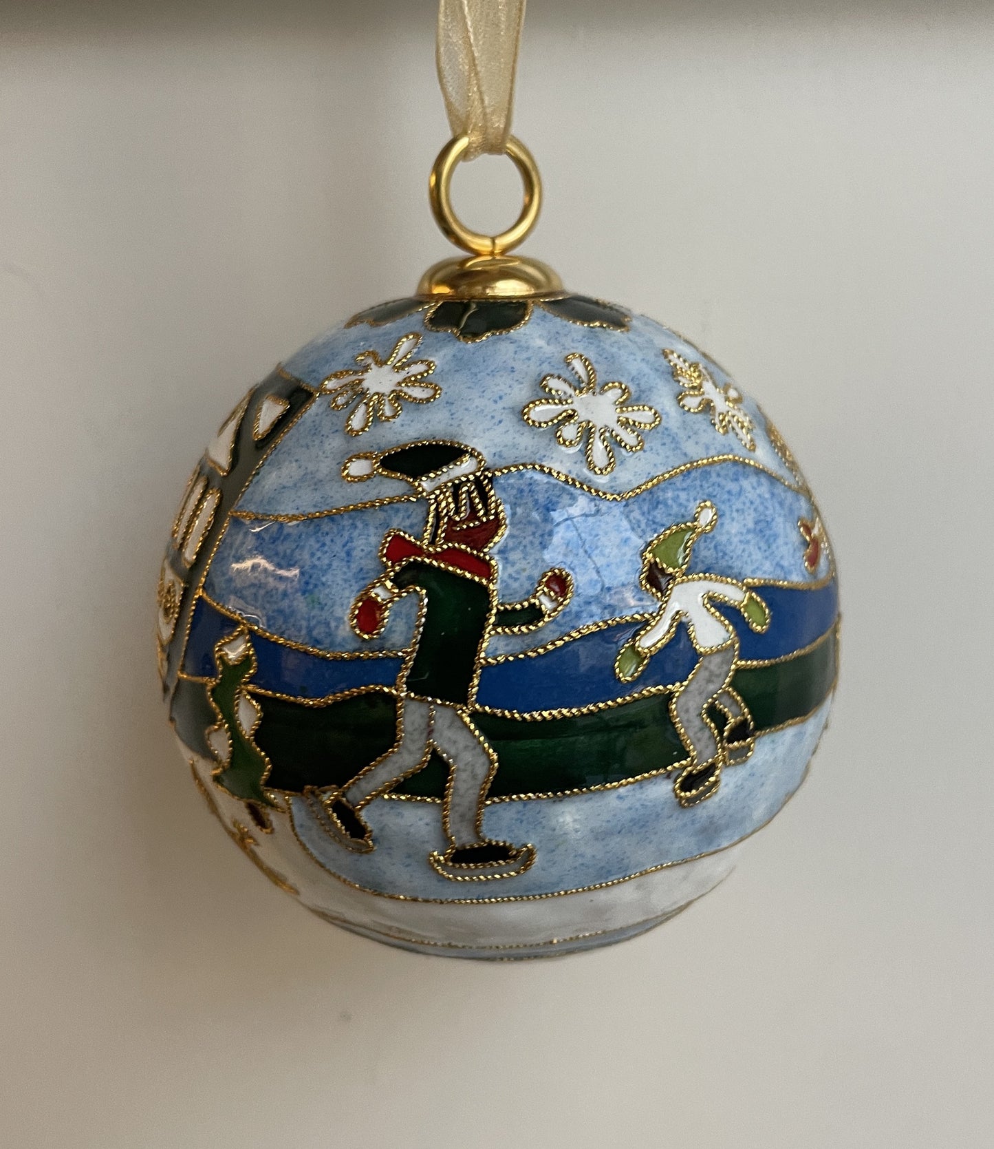Hand-Painted Occom Pond Glass Ball Ornament