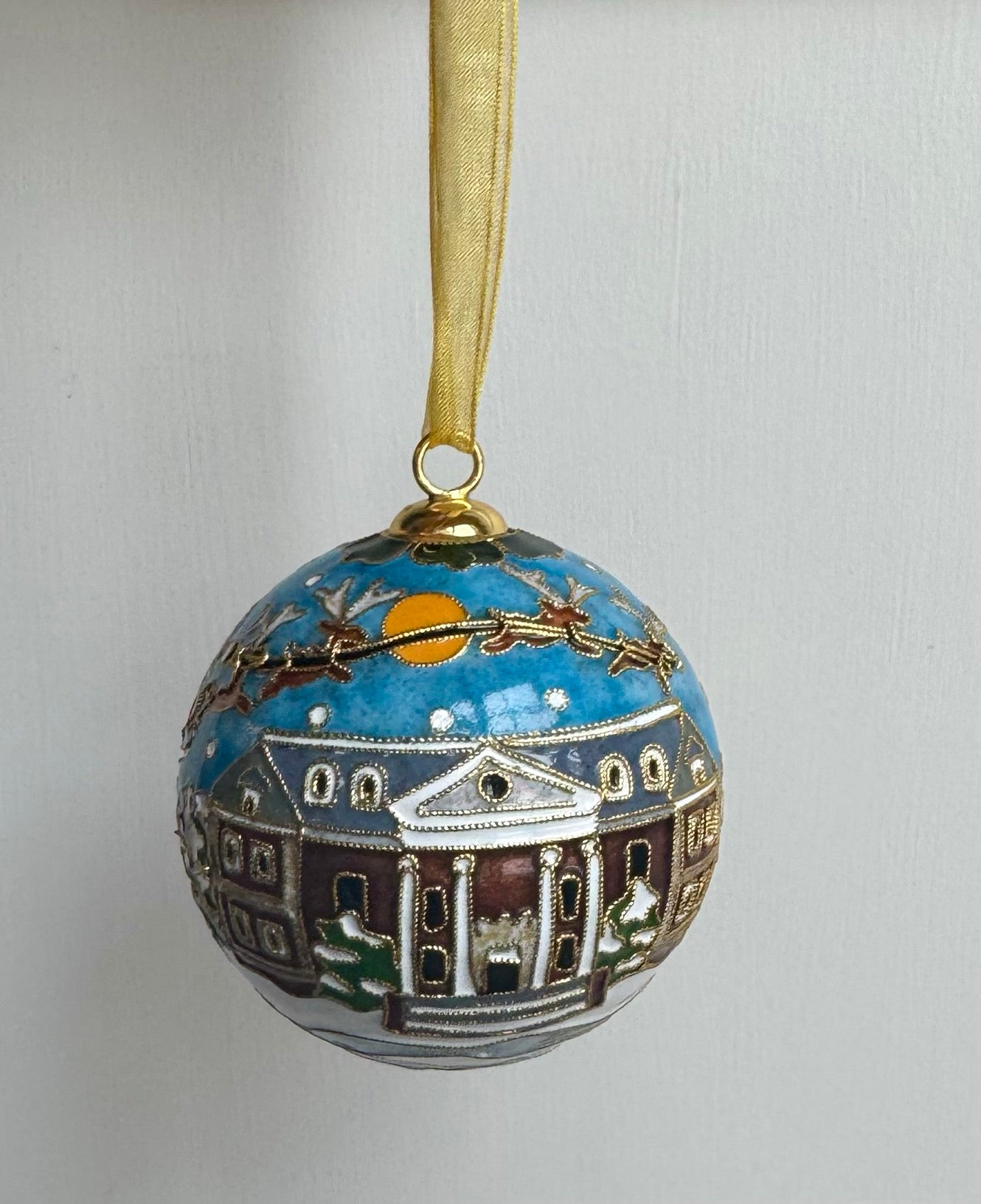 Hand Painted Glass Ball Ornament