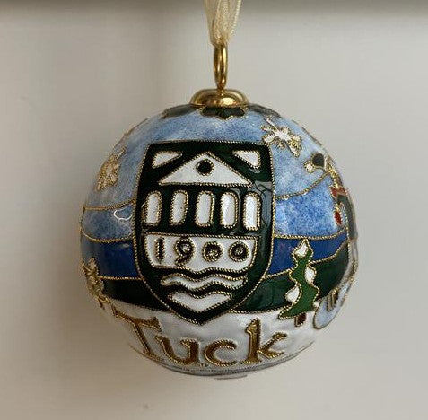 Hand-Painted Occom Pond Glass Ball Ornament