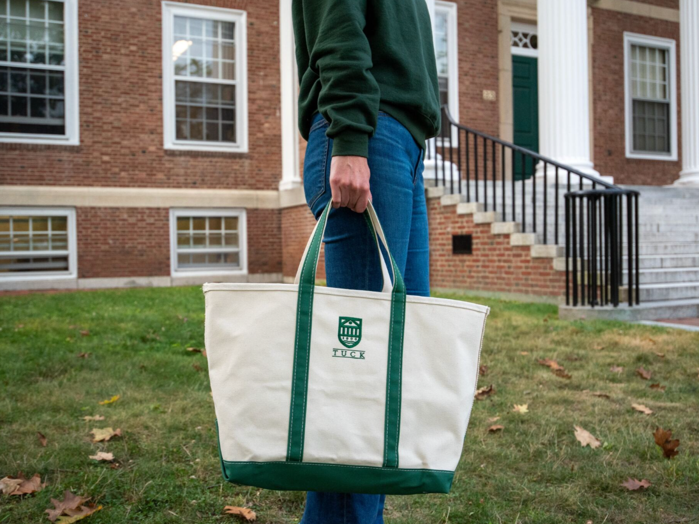 極美品 L.L.Bean ボートアンドトート ジップ トップ ネイビー L