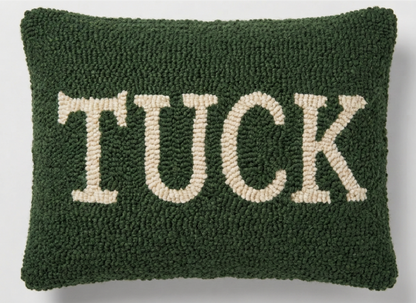 Tuck Hand-Hooked Wool Throw Pillow