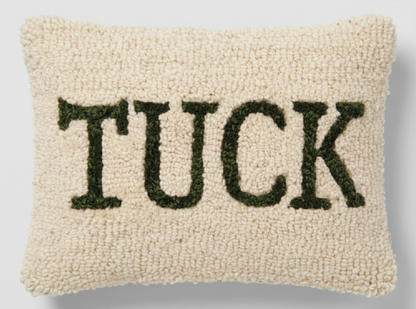 Tuck Hand-Hooked Wool Throw Pillow