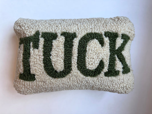 Tuck Hand-Hooked Wool Throw Pillow