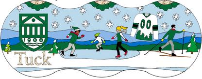 Hand-Painted Occom Pond Glass Ball Ornament