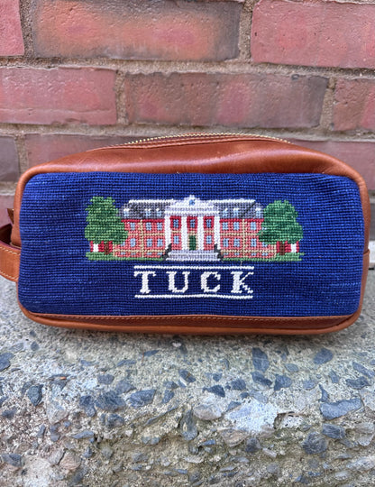 Smathers & Branson Needlepoint Leather Toiletry Bag